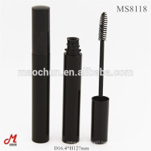 Black straight round mascara container